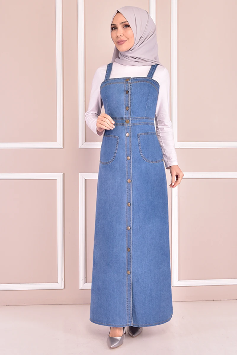 Kot Salopet Açık Mavi Muslim Woman Outfit İslamic Woman Abaya Dress Muslim Tops Turkey Store Muslim Hijab Dress MSK4214
Kot Salopet Açık Mavi Muslim Woman Outfit İslamic Woman Abaya Dress Muslim Tops Turkey Store Muslim Hijab Dress MSK4214