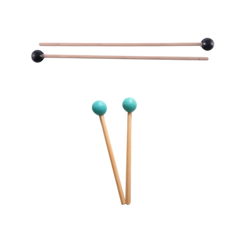 4Pcs Soft Rubber Head Sticks Wood Handle Bell Mallets For Glockenspiel Xylophone Bell Parts, Black & Green
4Pcs Soft Rubber Head Sticks Wood Handle Bell Mallets For Glockenspiel Xylophone Bell Parts, Black & Green