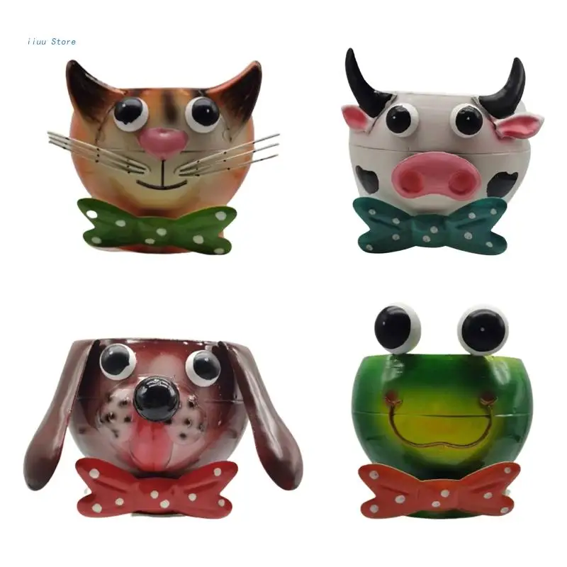 for Creative Metal Animal Flower Pot Cute Cow for Cat Dog for FROG Planter Decor
for Creative Metal Animal Flower Pot Cute Cow for Cat Dog for FROG Planter Decor