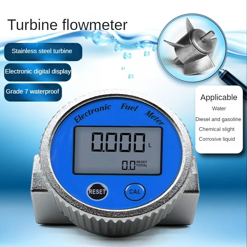 Hardware Turbine Flowmeter Diesel Gasoline Methanol Kerosene Water Electronic Digital Display Liquid Meter Flow Meters Tools
Hardware Turbine Flowmeter Diesel Gasoline Methanol Kerosene Water Electronic Digital Display Liquid Meter Flow Meters Tools
