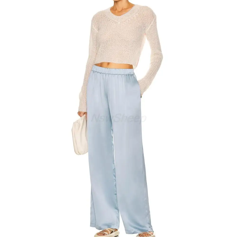 Ladies Winter Cropped Knit Pullover Pure Color Loosely Woven Mesh Sweater Mohair Polyester Simple Semi-sheer Thermal Coat
Ladies Winter Cropped Knit Pullover Pure Color Loosely Woven Mesh Sweater Mohair Polyester Simple Semi-sheer Thermal Coat