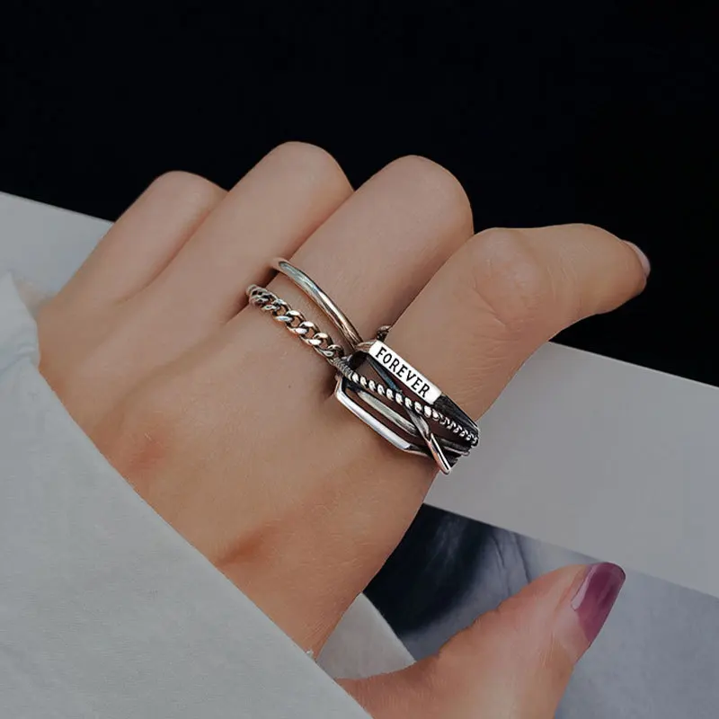 Vintage Multilayer Cross Winding Rings For Women Creative Letter Chain Ins Tide Personality Cold Wind Niche Design Ring Jewelry
Vintage Multilayer Cross Winding Rings For Women Creative Letter Chain Ins Tide Personality Cold Wind Niche Design Ring Jewelry
