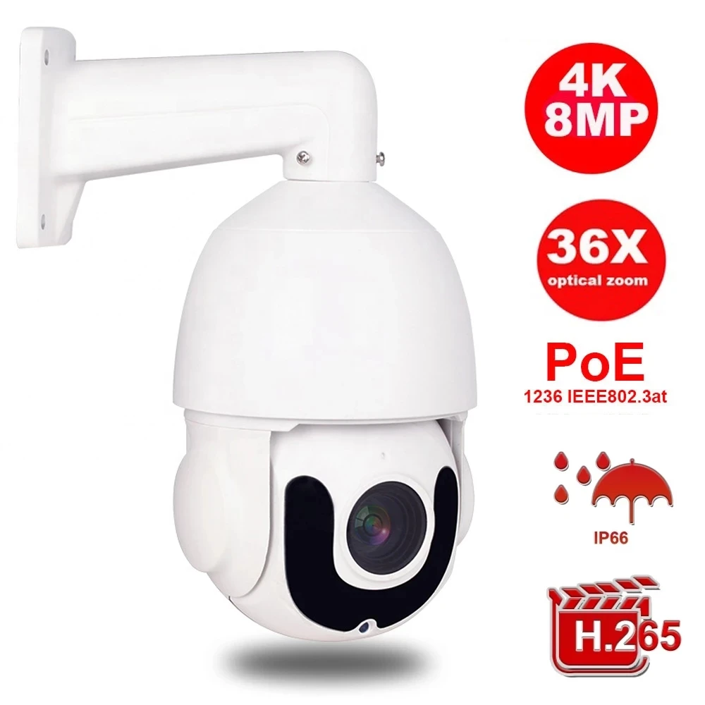 8MP 4K 36X Zoom IP Camera Poe CCTV Security Cameras H.265 Outdoor Waterproof Audio Video Surveillance
8MP 4K 36X Zoom IP Camera Poe CCTV Security Cameras H.265 Outdoor Waterproof Audio Video Surveillance