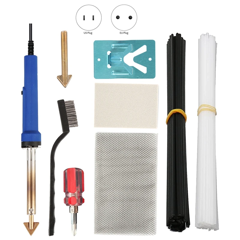 80W Plastic Welding Kit ,Plastic Welder Kit With 40 Rods,1 Mesh,Wire Brush Welder Tools For Car Bumper,Dashboard
80W Plastic Welding Kit ,Plastic Welder Kit With 40 Rods,1 Mesh,Wire Brush Welder Tools For Car Bumper,Dashboard