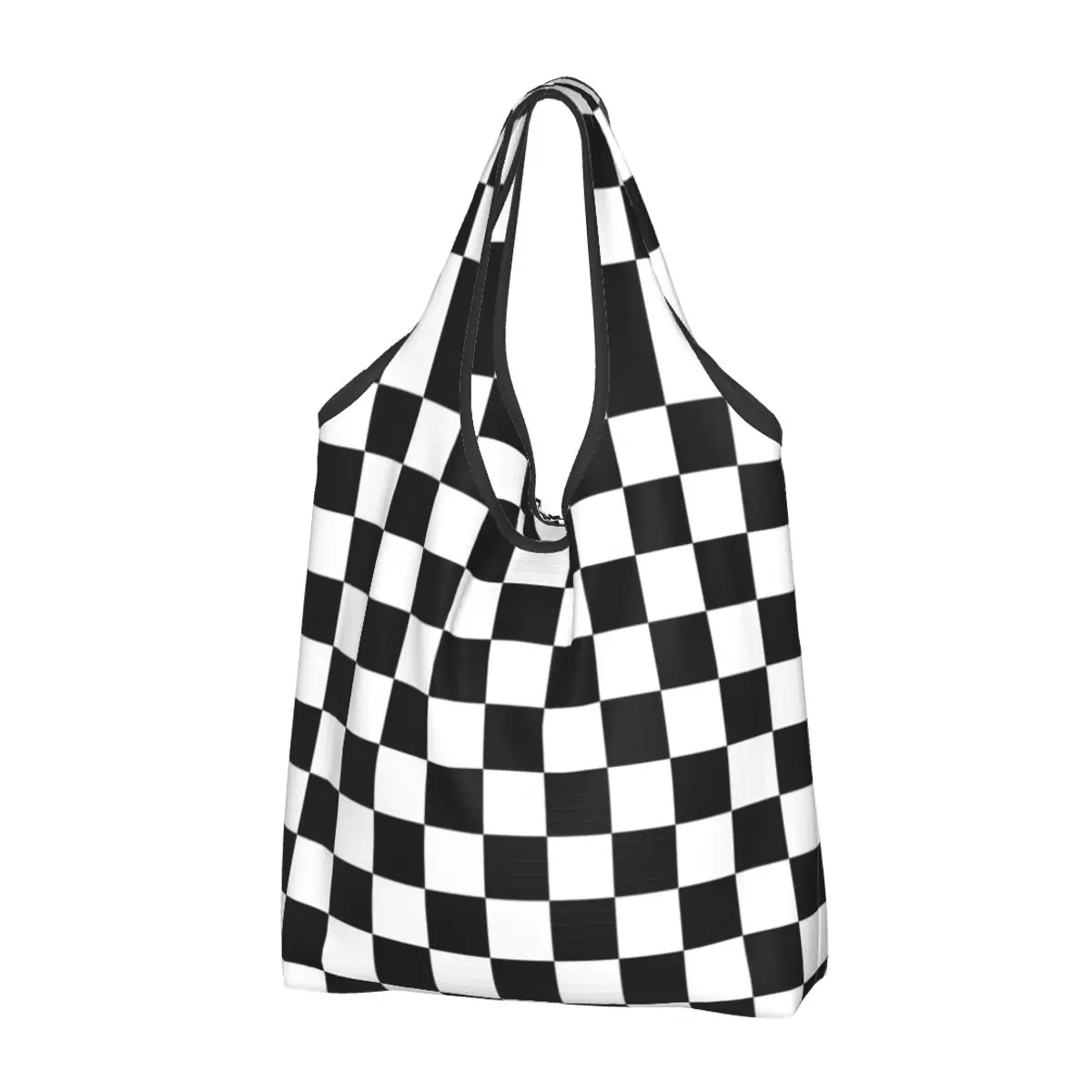 

Шахматы SKA Checker черные и белые, двухцветные музыкальные продуктовые сумки, прочные большие многоразовые Экологичные моющиеся эко-сумки для покупок SKA-Rock 2 тона