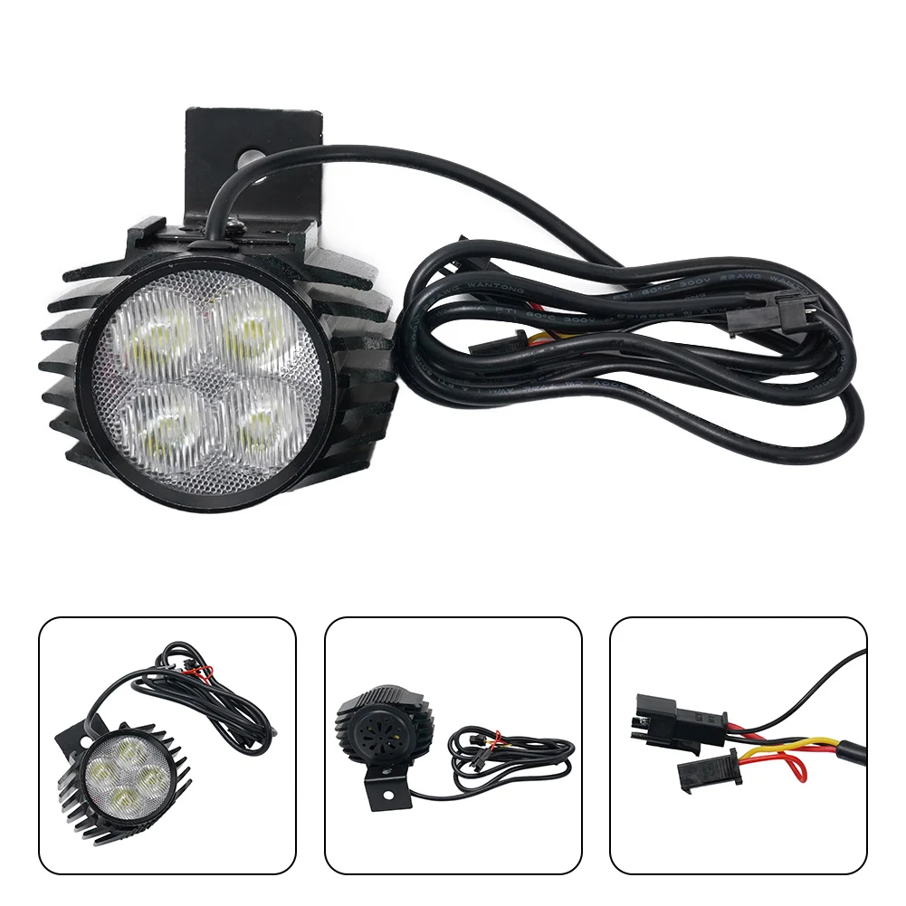 E-Bike Front Light 12-80V 2 In 1 Big Light Black Headlight Part Accessories Replacement Wear-resistance With Horn
E-Bike Front Light 12-80V 2 In 1 Big Light Black Headlight Part Accessories Replacement Wear-resistance With Horn