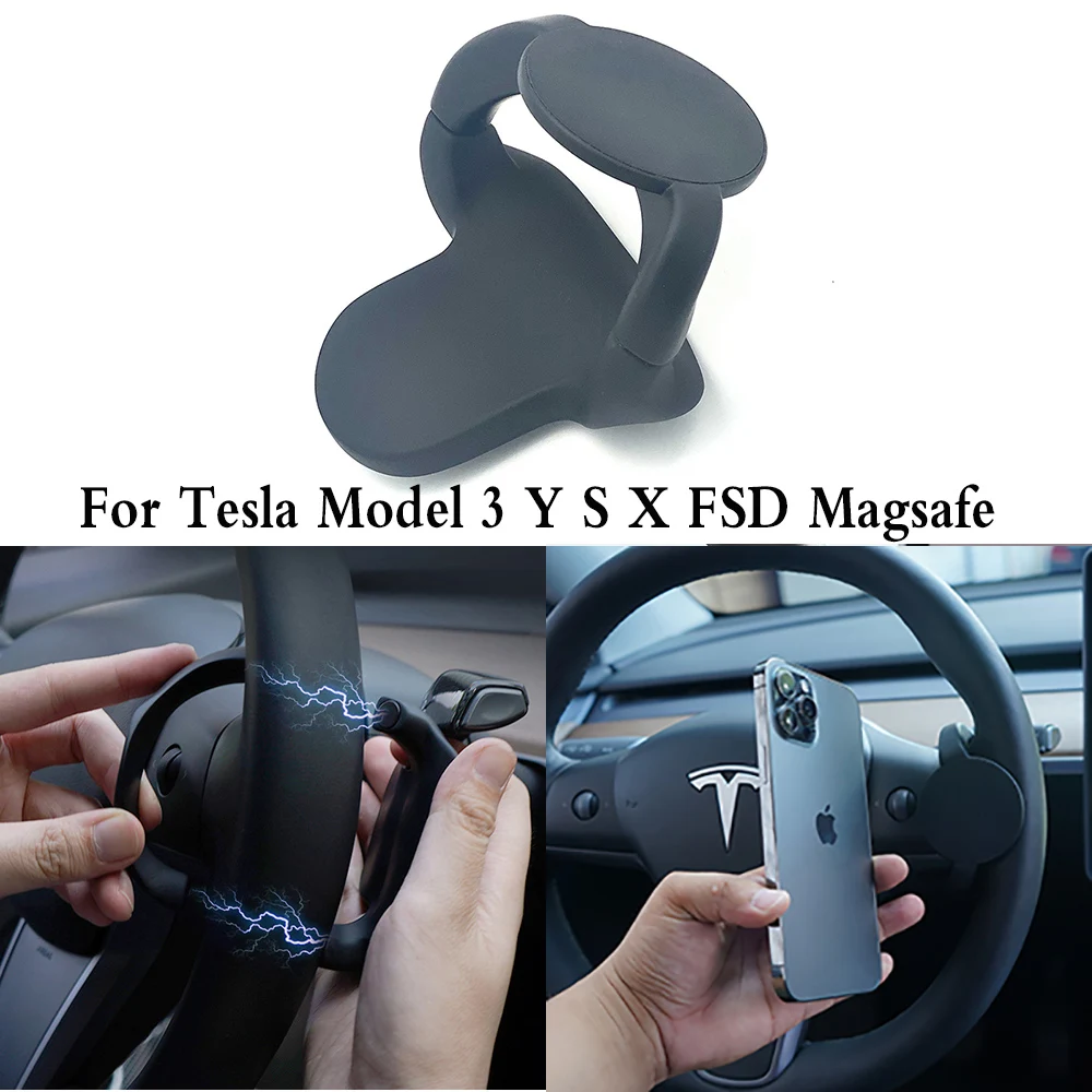 

AP papa For Tesla Model 3 Y S X Magsafe 2016-2022 FSD Steering Wheel Booster Autopilot Weight Ring Tesla Assisted Driving Buddy
