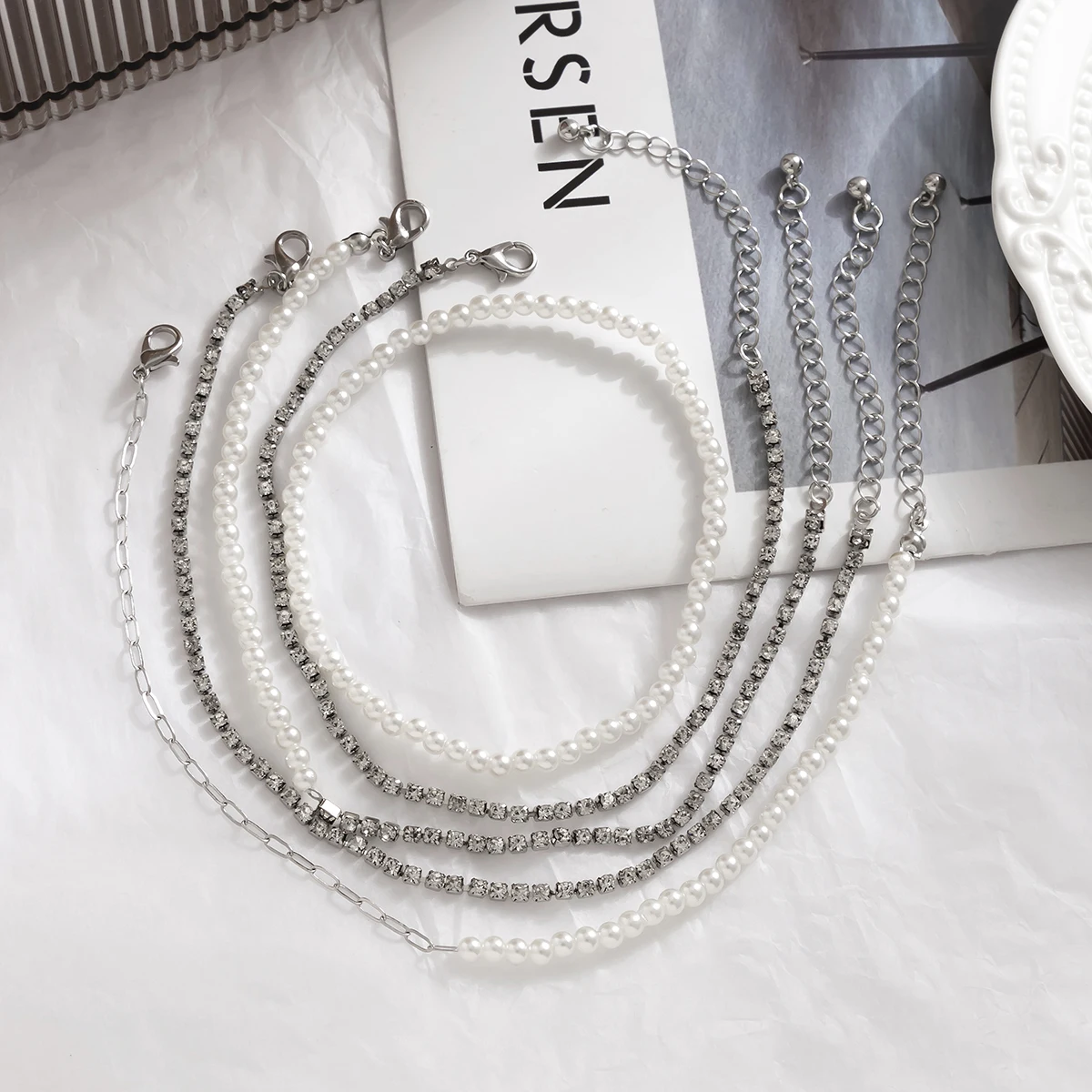 KunJoe Crystal Rhinestone Chain Anklet Set for Women Imitation Pearl Foot Accessories Summer Beach Barefoot Sandal Ankle Jewelry
KunJoe Crystal Rhinestone Chain Anklet Set for Women Imitation Pearl Foot Accessories Summer Beach Barefoot Sandal Ankle Jewelry