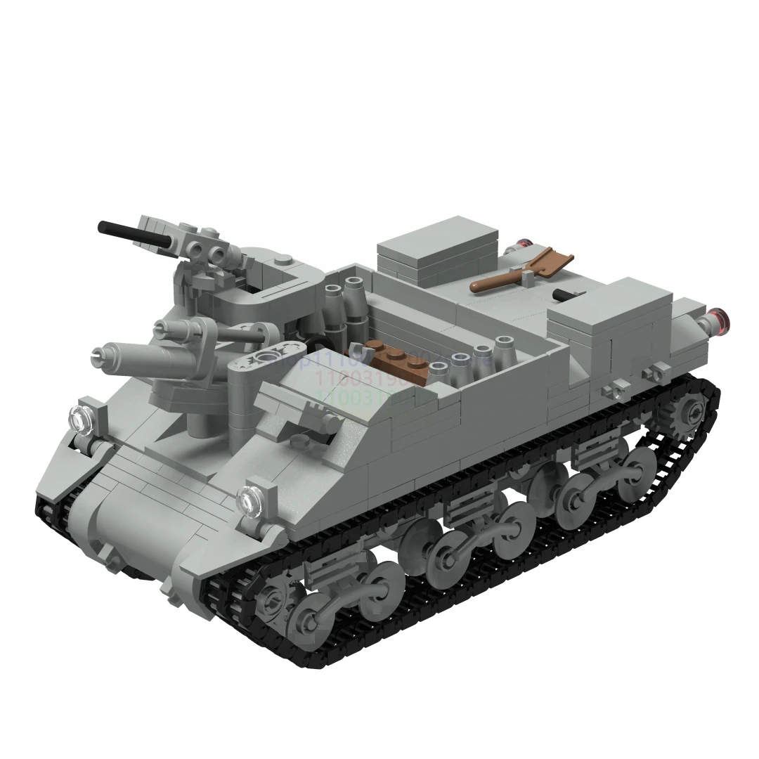 WW2 Tank M7 Priest MOC Model Building Blocks Toys Military Weapons with 3 Figures Creative Toys for Children Kids Gifts
WW2 Tank M7 Priest MOC Model Building Blocks Toys Military Weapons with 3 Figures Creative Toys for Children Kids Gifts