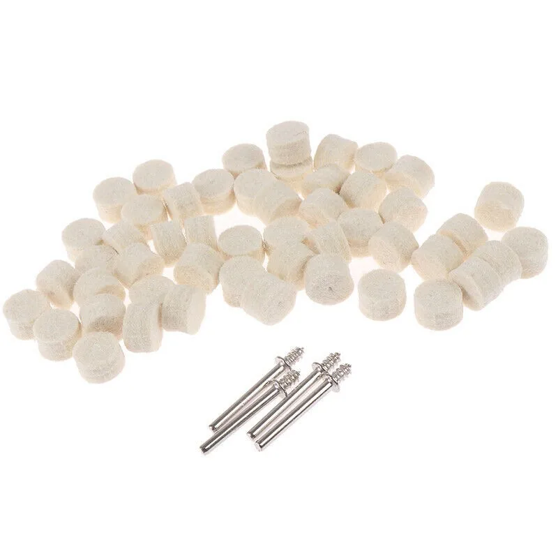 50pcs 13mm Wool Felt Buffing Wheel Polishing Pad +4pcs Mandrels For Rotary Tool For Most Ferrous Metals Stones Glass And Ceramic
50pcs 13mm Wool Felt Buffing Wheel Polishing Pad +4pcs Mandrels For Rotary Tool For Most Ferrous Metals Stones Glass And Ceramic