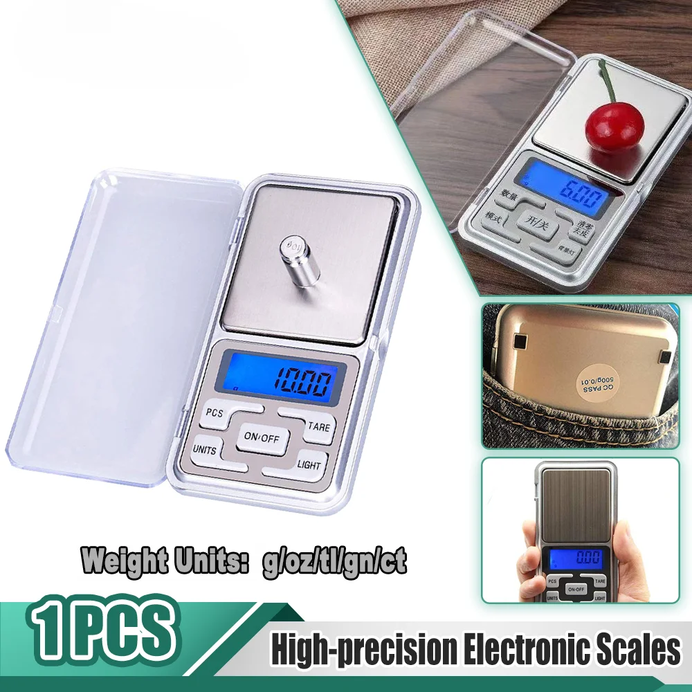 

Jewelry Scales Weight Diamond Balance Kitchen Weighing Digital Pocket Mini Scale Bathroom 0.01g 500g Digital scales