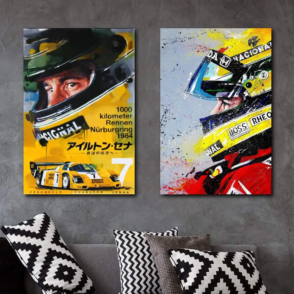 Ayrton Senna Helmet Retro Print Premium Merchandise Canvas Art Poster and Wall Picture Print Modern Family bedroom Decor Posters 
Ayrton Senna Helmet Retro Print Premium Merchandise Canvas Art Poster and Wall Picture Print Modern Family bedroom Decor Posters