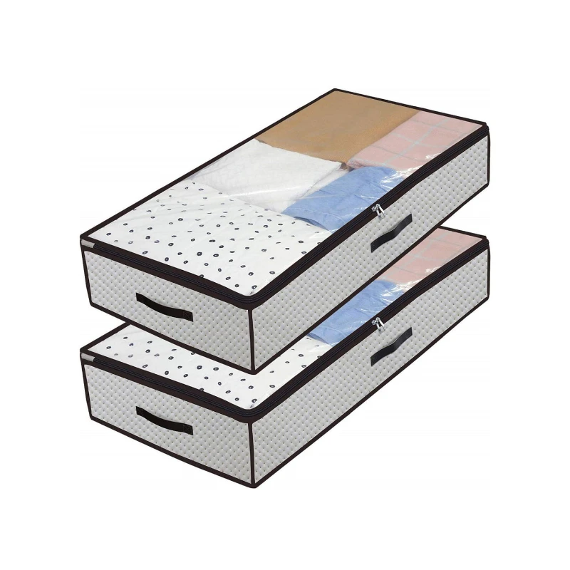 Underbed Non-Woven PP Storage Bag Organizer (2 PK), Large Capacity Box with Handles , Clear Window, Storage Containers,for Orga
Underbed Non-Woven PP Storage Bag Organizer (2 PK), Large Capacity Box with Handles , Clear Window, Storage Containers,for Orga