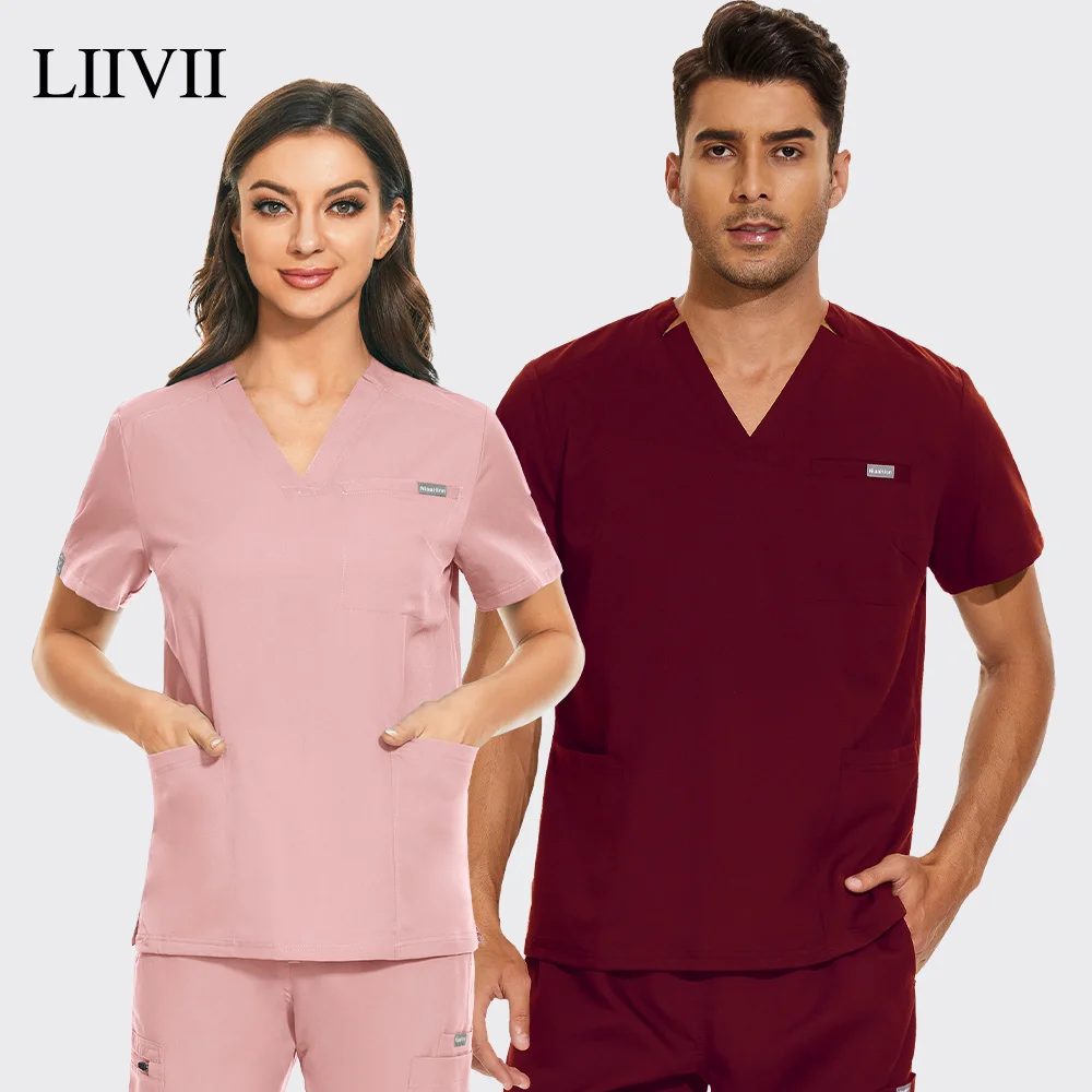 Nurse Uniform Scrubs Women Shirts Medical Scrubs Tops High Quality Men Pet Grooming Care Workwear Operating Room Surgical Blouse
Nurse Uniform Scrubs Women Shirts Medical Scrubs Tops High Quality Men Pet Grooming Care Workwear Operating Room Surgical Blouse
