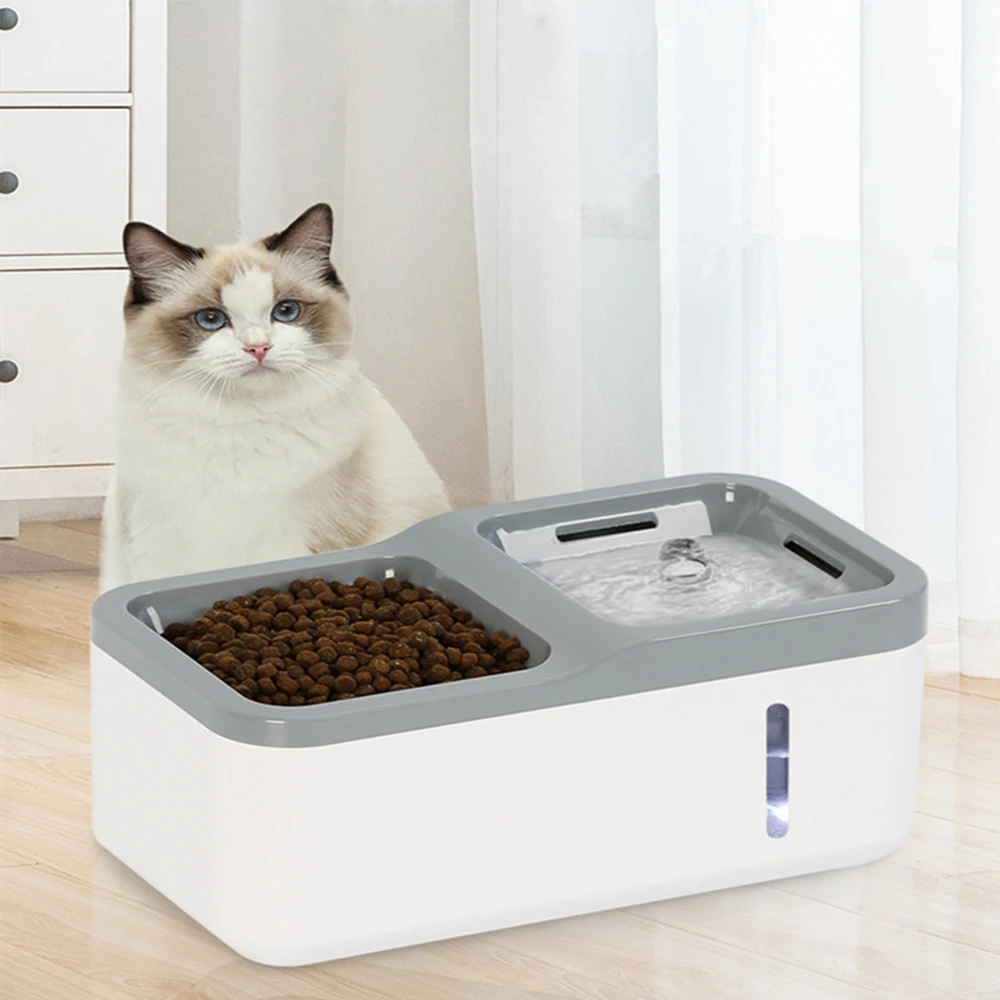 1.5L Cat Water Fountain with Food Bowl Auto Filter Usb Electric Mute Cat Drinking Fountain Drinker for Cat Pet Water Dispenser
1.5L Cat Water Fountain with Food Bowl Auto Filter Usb Electric Mute Cat Drinking Fountain Drinker for Cat Pet Water Dispenser