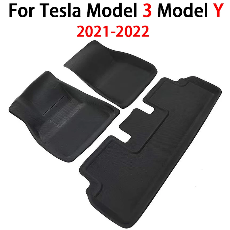 

Foot Pad For Tesla Model 3 Y 2021 2022 XPE Fully Surrounded Floor Mats Waterproof Non-Slip Carpet Custom Floor Liner