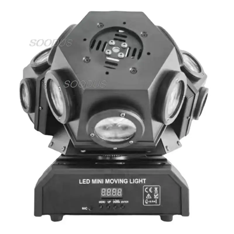 3-головный луч с подвижной головкой, 18 светодиодных бусин, вращающийся сценический светильник, автоматическое управление DMX512, звуковая активация, стробоскопический эффект, сценическое освещение
3-головный луч с подвижной головкой, 18 светодиодных бусин, вращающийся сценический светильник, автоматическое управление DMX512, звуковая активация, стробоскопический эффект, сценическое освещение