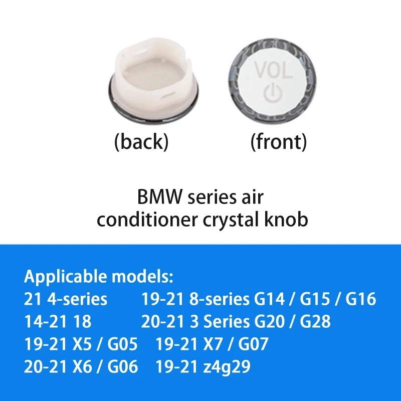 1PCS Car Volume Control Knob Crystal Button Cover Trim For BMW New 3 Series G20 G05 X5 G06 X6 G07 X7 Z4 G29 Replacement
1PCS Car Volume Control Knob Crystal Button Cover Trim For BMW New 3 Series G20 G05 X5 G06 X6 G07 X7 Z4 G29 Replacement