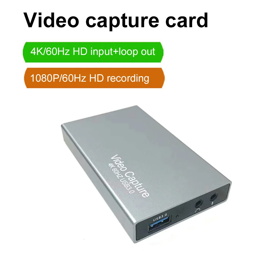 Карта видеозахвата USB 3,0, портативная Карта видеозахвата 4K, поддержка 3,5 мм, Plug and Play, для прямой трансляции, записи игр
Карта видеозахвата USB 3,0, портативная Карта видеозахвата 4K, поддержка 3,5 мм, Plug and Play, для прямой трансляции, записи игр