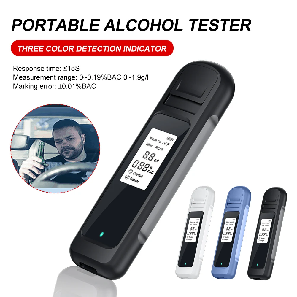 New Mini Breathalyzer USB Rechargeable Non-Contact Precision Breath Alcohol Tester With Sound Light Alert LCD Digital Display
New Mini Breathalyzer USB Rechargeable Non-Contact Precision Breath Alcohol Tester With Sound Light Alert LCD Digital Display