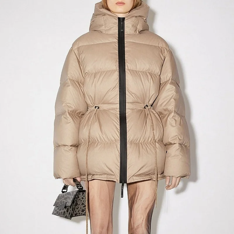 Winter Drawstring Waist Hooded Niche Classic Bread Coat Women's Mid-Length Thickened Warm Duck down down Jacket
Winter Drawstring Waist Hooded Niche Classic Bread Coat Women's Mid-Length Thickened Warm Duck down down Jacket