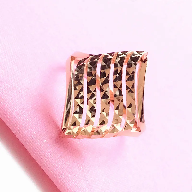 New 585 Purple Gold Plated 14K Rose Gold Geometric Hollow Rings for Women Opening Adjustable Fashion Unique Charm Party Jewelry
New 585 Purple Gold Plated 14K Rose Gold Geometric Hollow Rings for Women Opening Adjustable Fashion Unique Charm Party Jewelry