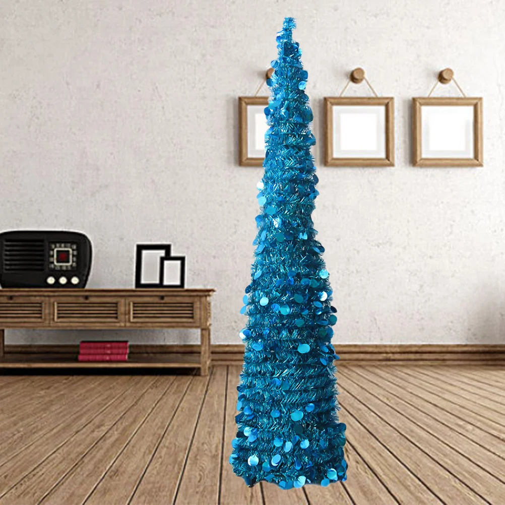 1 PC 150CM High PET Plastic Foldable Telescopic Christmas Tree Christmas Party Home Decor (Blue) 
1 PC 150CM High PET Plastic Foldable Telescopic Christmas Tree Christmas Party Home Decor (Blue)