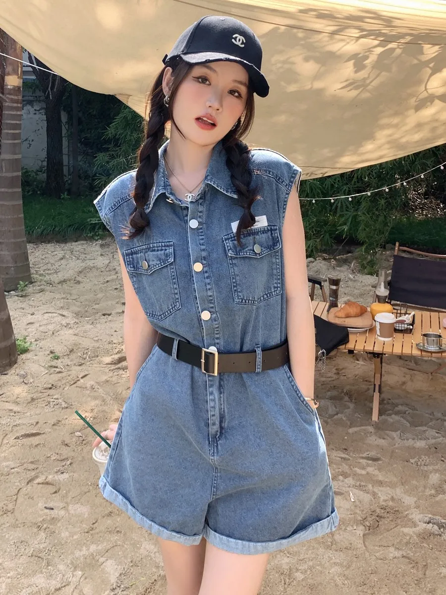 Sleeveless Denim Shorts Jumpsuit 2022 Summer Women Vintage Streetwear Slim Wide Leg One Piece Jeans Sets Overall Rompers 0253
Sleeveless Denim Shorts Jumpsuit 2022 Summer Women Vintage Streetwear Slim Wide Leg One Piece Jeans Sets Overall Rompers 0253