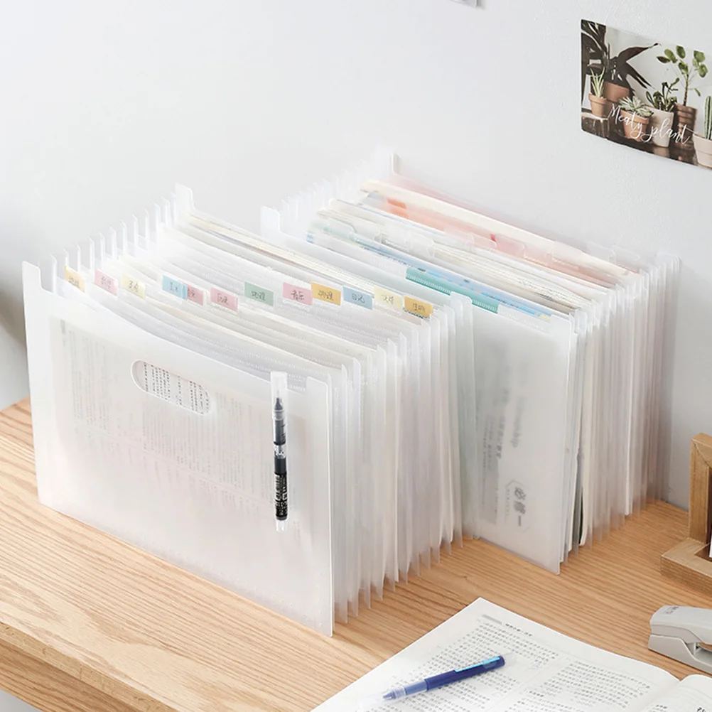 File Rack White Folders Accordion Organizer Handle Manager Bag Files Portable Plastic Receipt Student Paper Holder Small
File Rack White Folders Accordion Organizer Handle Manager Bag Files Portable Plastic Receipt Student Paper Holder Small