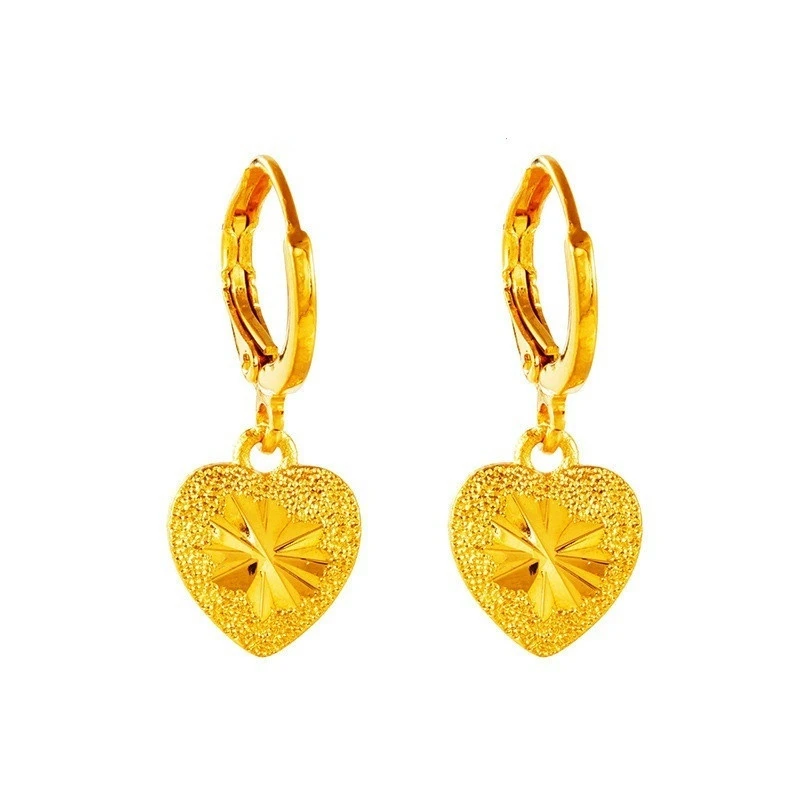 Simple Love Heart Earrings for Women Exquisite Gold Color Alloy Dangle Earrings Female Wedding Engagement Party Jewelry Brincon
Simple Love Heart Earrings for Women Exquisite Gold Color Alloy Dangle Earrings Female Wedding Engagement Party Jewelry Brincon