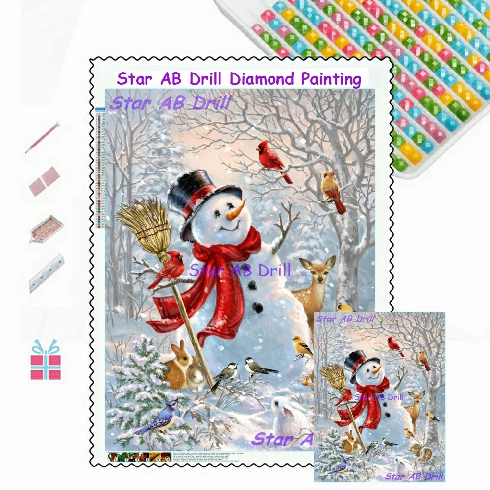 Snowman Christmas Decorations 5D Diamond Mosaic Art Painting New Santa Frosty Forest Friend Diy AB Drill Cross Stitch Kit Crafts
Snowman Christmas Decorations 5D Diamond Mosaic Art Painting New Santa Frosty Forest Friend Diy AB Drill Cross Stitch Kit Crafts