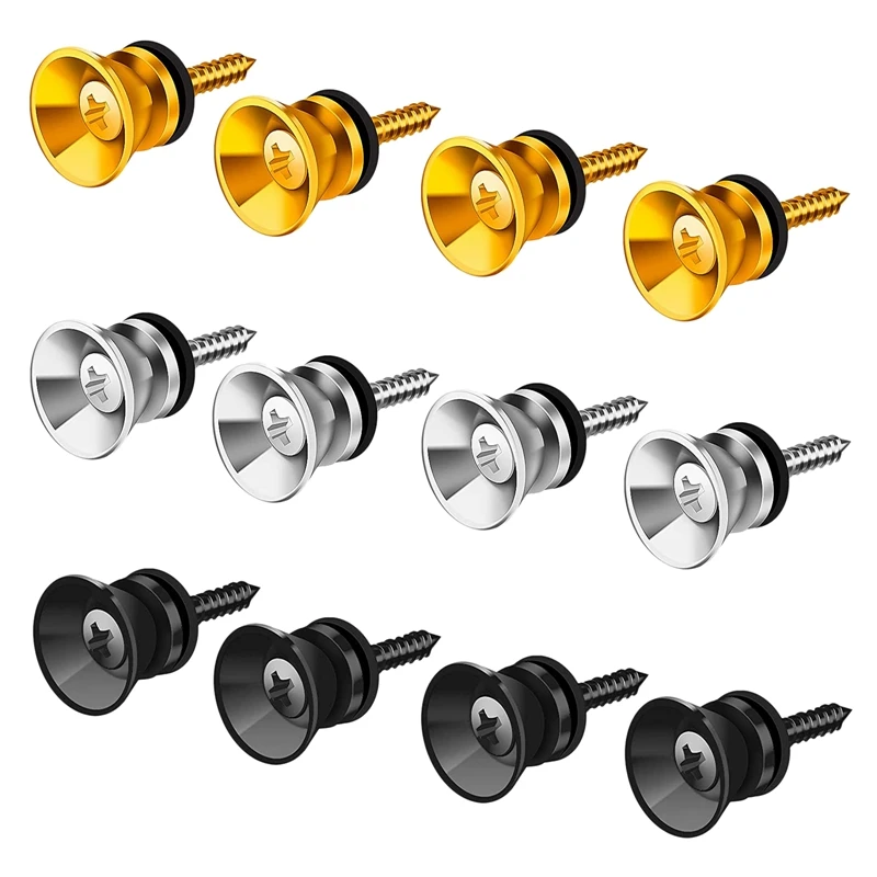 12Pcs Guitar Strap Buttons Lock Pins Guitar Metal Strap Buttons For Acoustic Guitar, Electric Guitar, Bass, Ukulele
12Pcs Guitar Strap Buttons Lock Pins Guitar Metal Strap Buttons For Acoustic Guitar, Electric Guitar, Bass, Ukulele