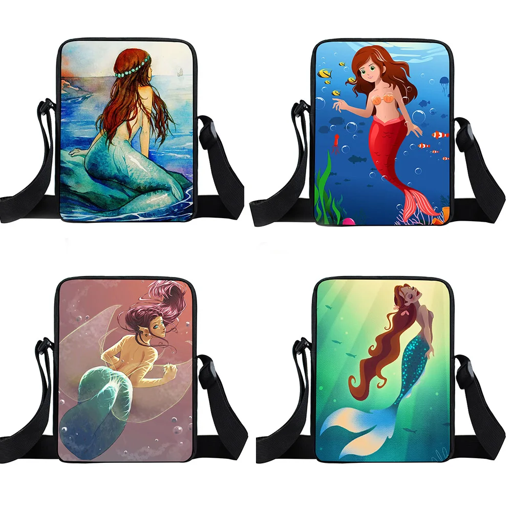 Mermaid cartoon cute printing messenger bag women's handbag girl casual shoulder bag fashion handbag schoolbag gift
Mermaid cartoon cute printing messenger bag women's handbag girl casual shoulder bag fashion handbag schoolbag gift