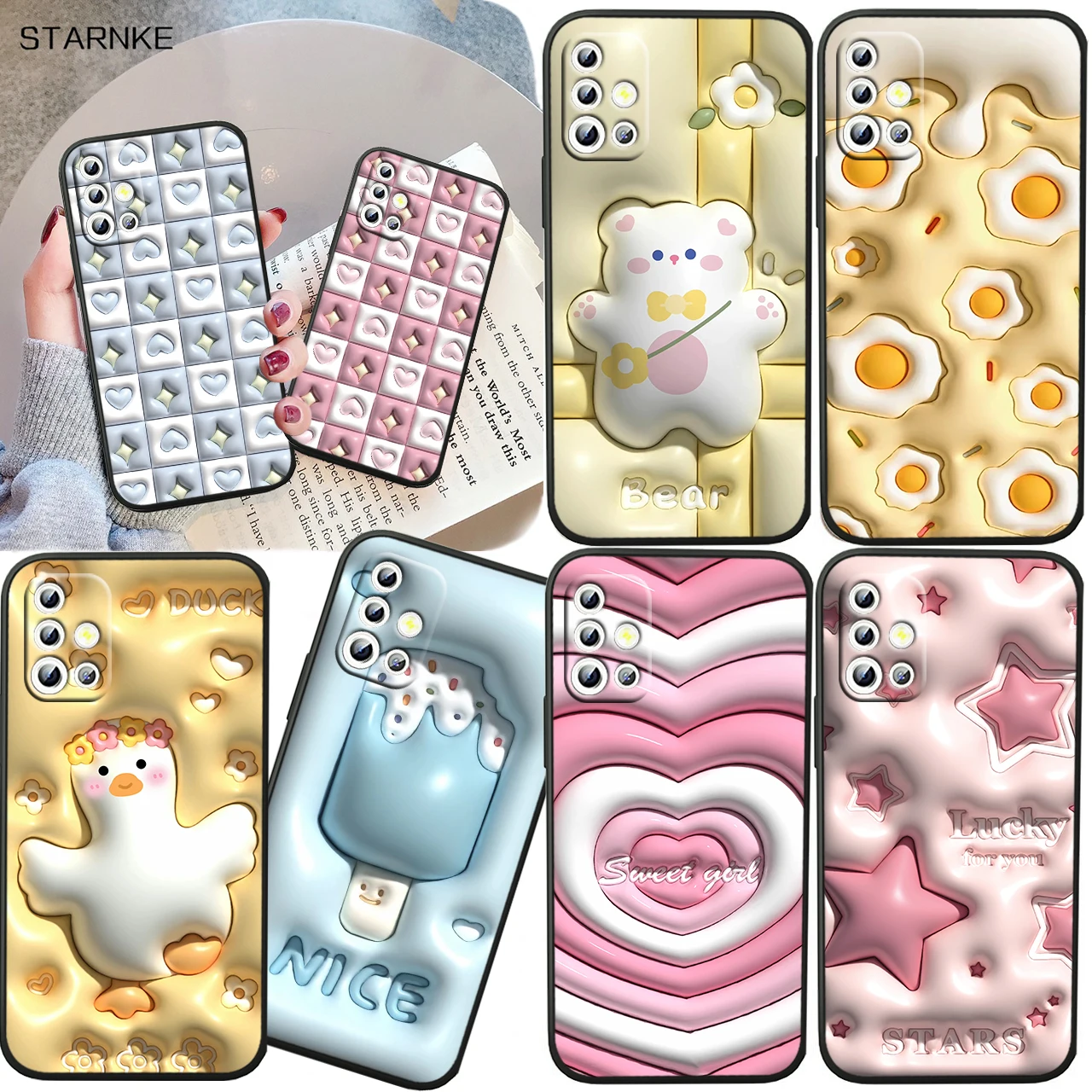 3D Vision Cute Little Duck For Samsung A04S A81 A91 A71 A51 A41 A31 A12 A21S A01 4G 5G Silicone Soft Black Phone Case
3D Vision Cute Little Duck For Samsung A04S A81 A91 A71 A51 A41 A31 A12 A21S A01 4G 5G Silicone Soft Black Phone Case