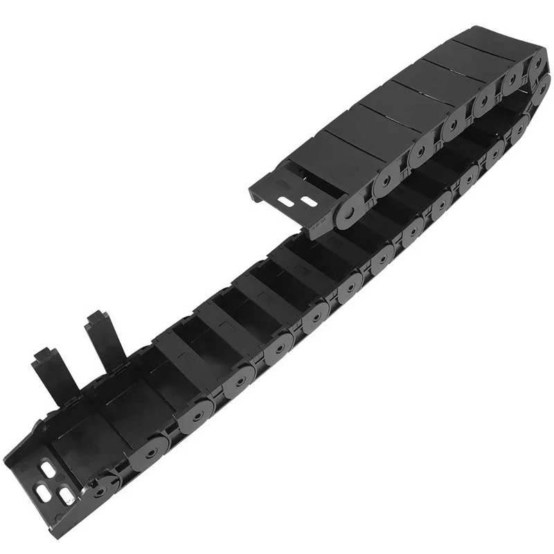 R38 18Mm X 50Mm(Inner H X Inner W) Black Plastic Cable Wire Carrier Drag Chain 1M Length For CNC, With End Connectors
R38 18Mm X 50Mm(Inner H X Inner W) Black Plastic Cable Wire Carrier Drag Chain 1M Length For CNC, With End Connectors