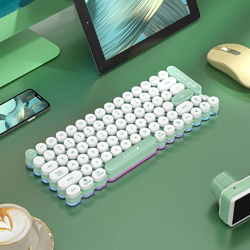 Перезаряжаемая Беспроводная Bluetooth-клавиатура в стиле панк, подсветильник ка, RGB-подсветка, игровая клавиатура для настольного ноутбука, компьютера Teclado
Перезаряжаемая Беспроводная Bluetooth-клавиатура в стиле панк, подсветильник ка, RGB-подсветка, игровая клавиатура для настольного ноутбука, компьютера Teclado