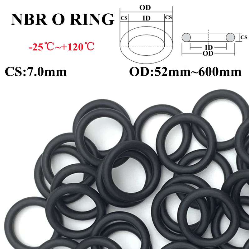 10pcs Black O Ring Gasket CS 7mm ID 52mm ~ 200mm NBR Automobile Nitrile Rubber Round O Type Corrosion Oil Resistant Seal Washer
10pcs Black O Ring Gasket CS 7mm ID 52mm ~ 200mm NBR Automobile Nitrile Rubber Round O Type Corrosion Oil Resistant Seal Washer