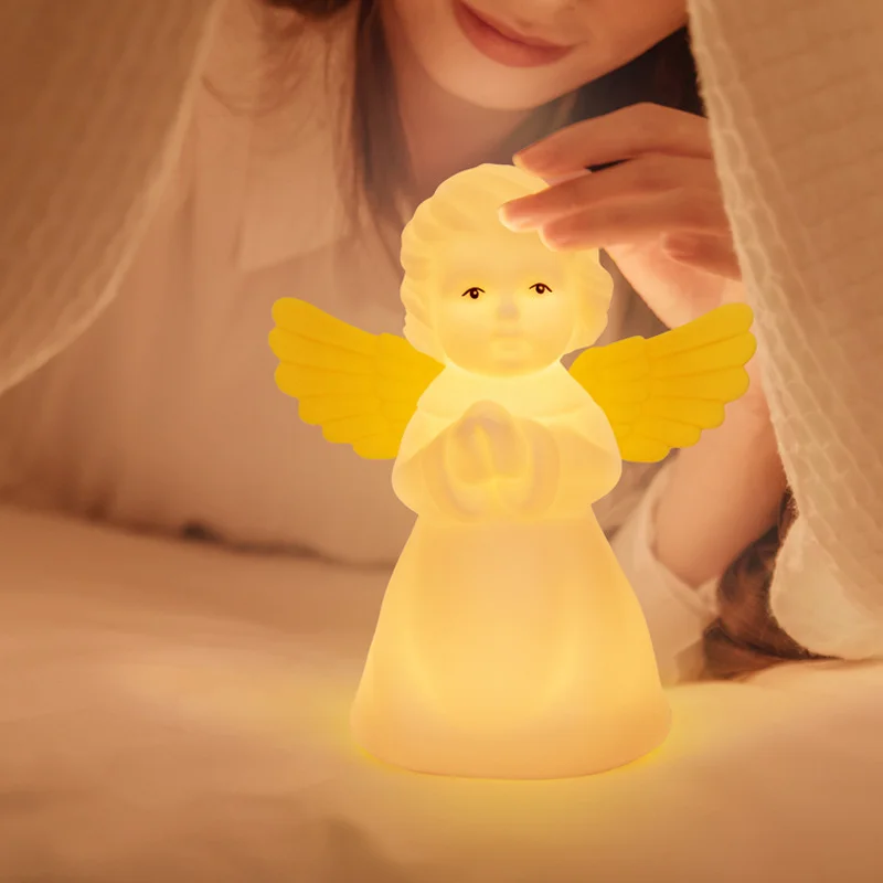 Angel Silicone Night Light USB Charging Colorful Remote Control Dimming
Angel Silicone Night Light USB Charging Colorful Remote Control Dimming
