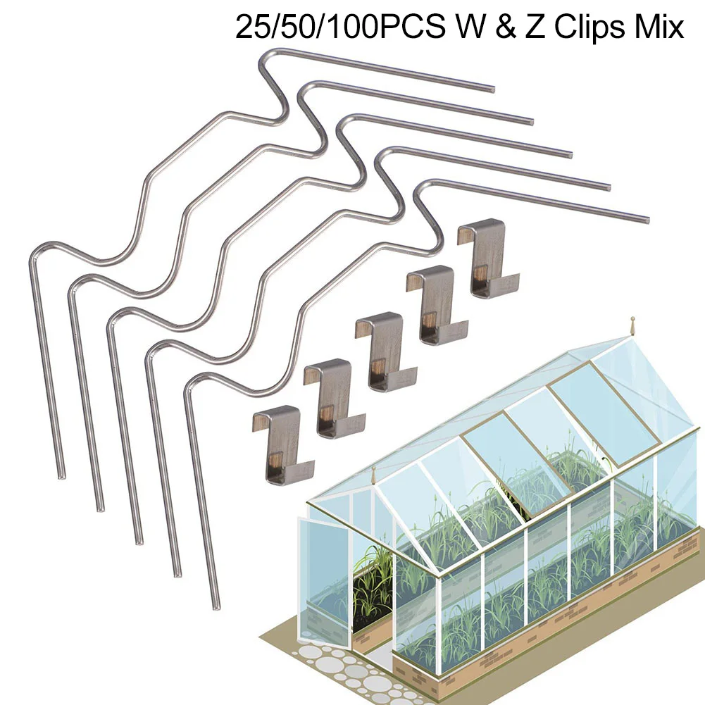 25/50/100Pcs Greenhouse Glazing Clips Aluminium-framed Greenhouses Hollow Slabs Wallpapers W/Z Glass Clips Spring Wire Spares
25/50/100Pcs Greenhouse Glazing Clips Aluminium-framed Greenhouses Hollow Slabs Wallpapers W/Z Glass Clips Spring Wire Spares