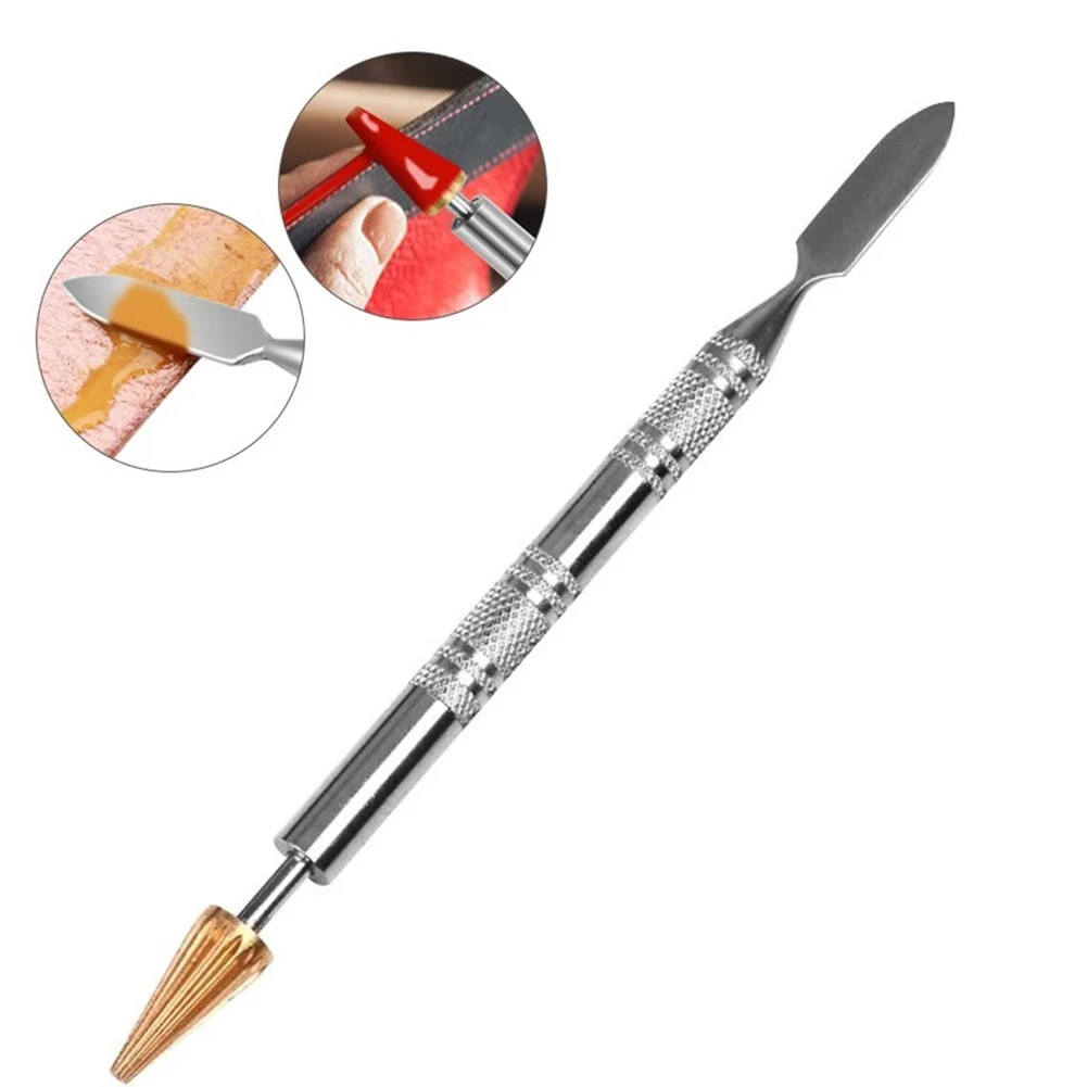 126mm Anti-skidding Brass Head Leather Dual Head Edge Oil Pen Durable Metal Knurling Handle Applicator Speedy Paint Roller Tool
126mm Anti-skidding Brass Head Leather Dual Head Edge Oil Pen Durable Metal Knurling Handle Applicator Speedy Paint Roller Tool