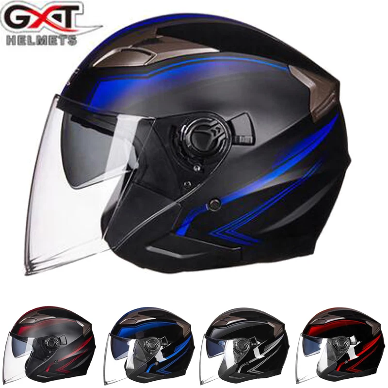Women Men GXT 708 Double Visor Electric Motorbike Bicycle Scooter Safety Helmet Half Face Pedal Motorcycle Motocross Paer Casco
Women Men GXT 708 Double Visor Electric Motorbike Bicycle Scooter Safety Helmet Half Face Pedal Motorcycle Motocross Paer Casco