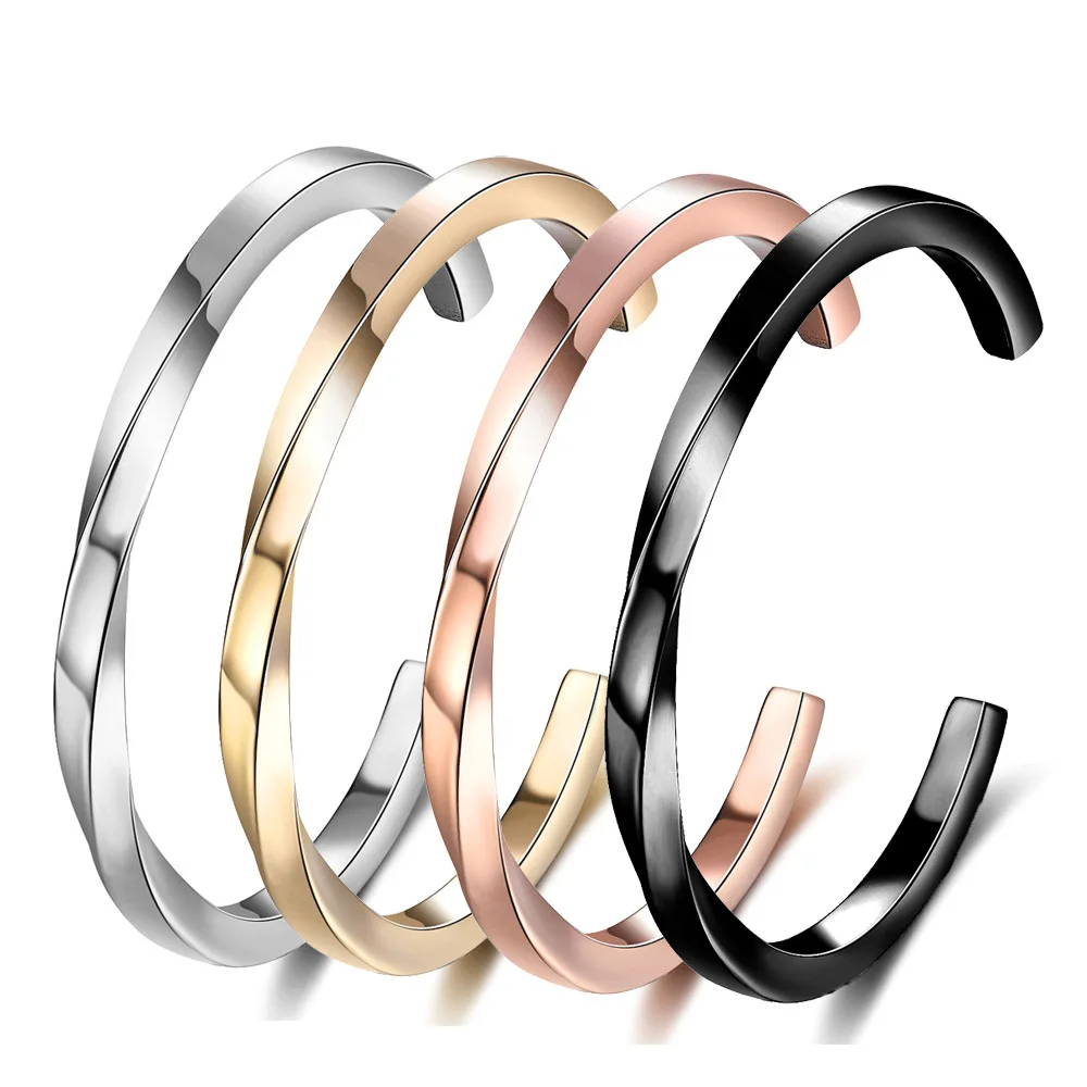 Women's Bangle Female 4MMC Open Cuff Bracelet Women Fashion Stainless Steel Bangles18K Metal Bracelet Woman
Women's Bangle Female 4MMC Open Cuff Bracelet Women Fashion Stainless Steel Bangles18K Metal Bracelet Woman
