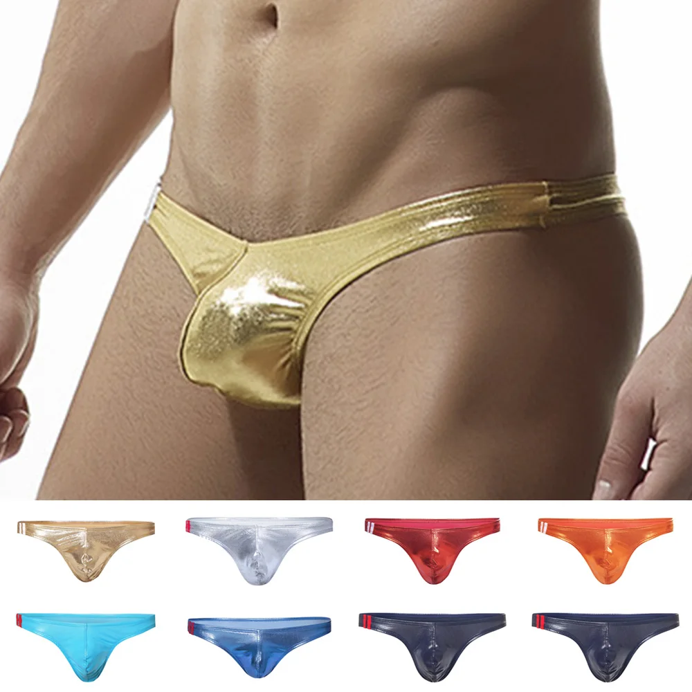 Men's Sexy Leather Glossy Low Waist Comfort Bikinis Pouch G String Briefs Soft Panties Underpants Underwear Club Thongs
Men's Sexy Leather Glossy Low Waist Comfort Bikinis Pouch G String Briefs Soft Panties Underpants Underwear Club Thongs