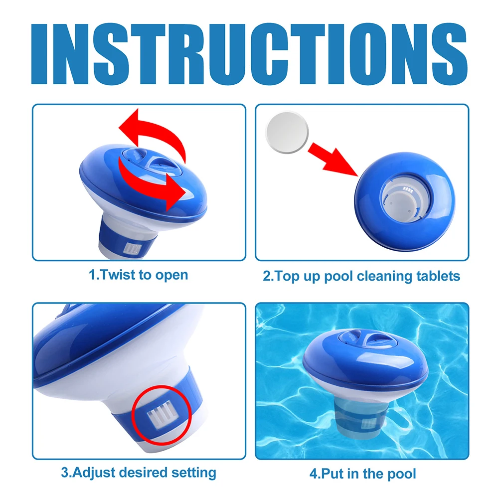 Pool Chemical Applicator 5inch Accessories Adjustable Bathtub Bromine Tablets Chlorine Dispenser Chlorine Tablets
Pool Chemical Applicator 5inch Accessories Adjustable Bathtub Bromine Tablets Chlorine Dispenser Chlorine Tablets