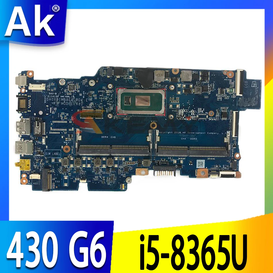 

DA0X8IMB8E0 mainboard For HP probook 430 G6 440 G6 laptop motherboard with i5-8365U CPU GM UMA