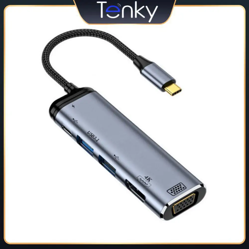 Multifunctional Expansion Dock Usb-c Pd 100w Type-c Converter Type-c Hub Aluminum Alloy Type-c/ -compatible/usb3.1/vga
Multifunctional Expansion Dock Usb-c Pd 100w Type-c Converter Type-c Hub Aluminum Alloy Type-c/ -compatible/usb3.1/vga