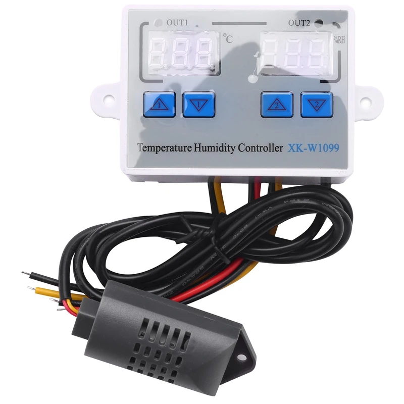XK-W1099 Dual Digital Thermostat Humidistat Egg Incubator Temperature Humidity Controller Regulator Thermometer Hygrometer
XK-W1099 Dual Digital Thermostat Humidistat Egg Incubator Temperature Humidity Controller Regulator Thermometer Hygrometer