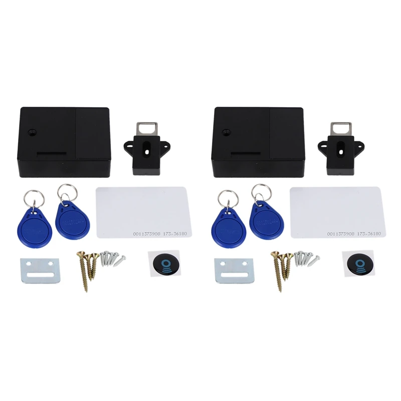 2X RFID Electronic Cabinet Lock DIY For Wooden Drawer Cabinet, Ready For Use & Programmable(Black)
2X RFID Electronic Cabinet Lock DIY For Wooden Drawer Cabinet, Ready For Use & Programmable(Black)