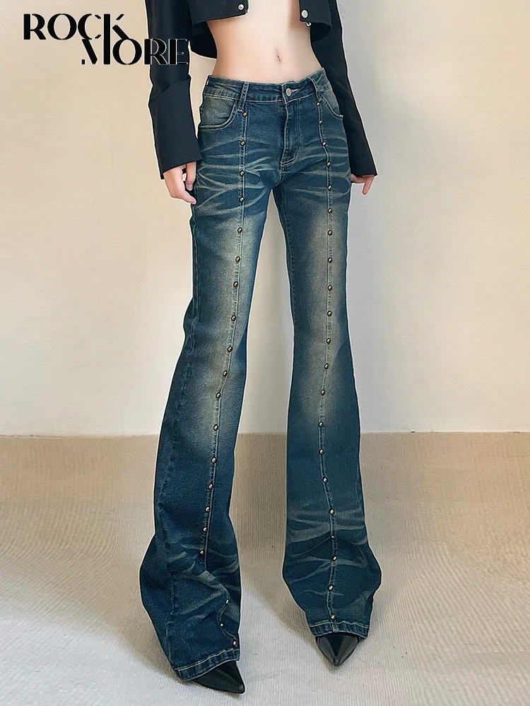 Rockmore Vintage Low Waist Flare Jeans Women Y2K Chic Rivet Slim Pencil Jean Pants Streetwear Fashion Retro Denim Trouser Korean
Rockmore Vintage Low Waist Flare Jeans Women Y2K Chic Rivet Slim Pencil Jean Pants Streetwear Fashion Retro Denim Trouser Korean