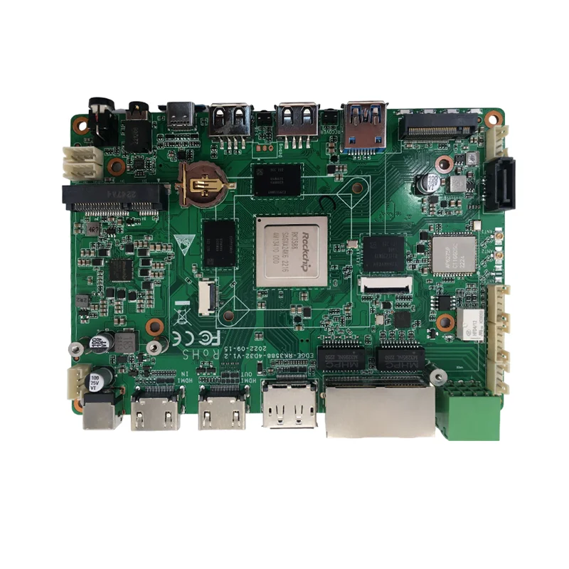 8 core, Cortex A76 and Cortex A55 NPU 6T Rockchip RK3588 development board
8 core, Cortex A76 and Cortex A55 NPU 6T Rockchip RK3588 development board